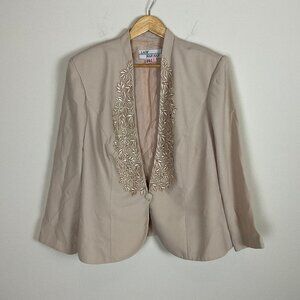 2/$30 Nah Nah Embroidered Tan Blazer 22W